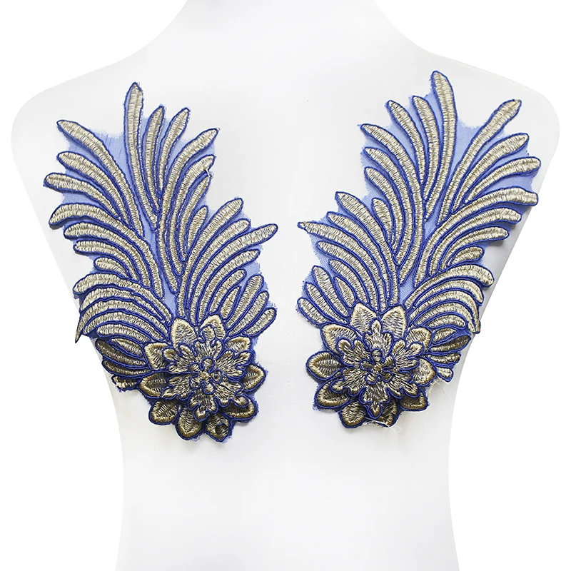 5 пар зеркальных 3D цветочных нашивок аппликация для вышивки искусственные мотивы