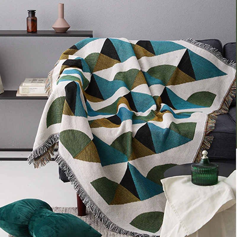 Плед в скандинавском стиле многофункциональное декоративное одеяло