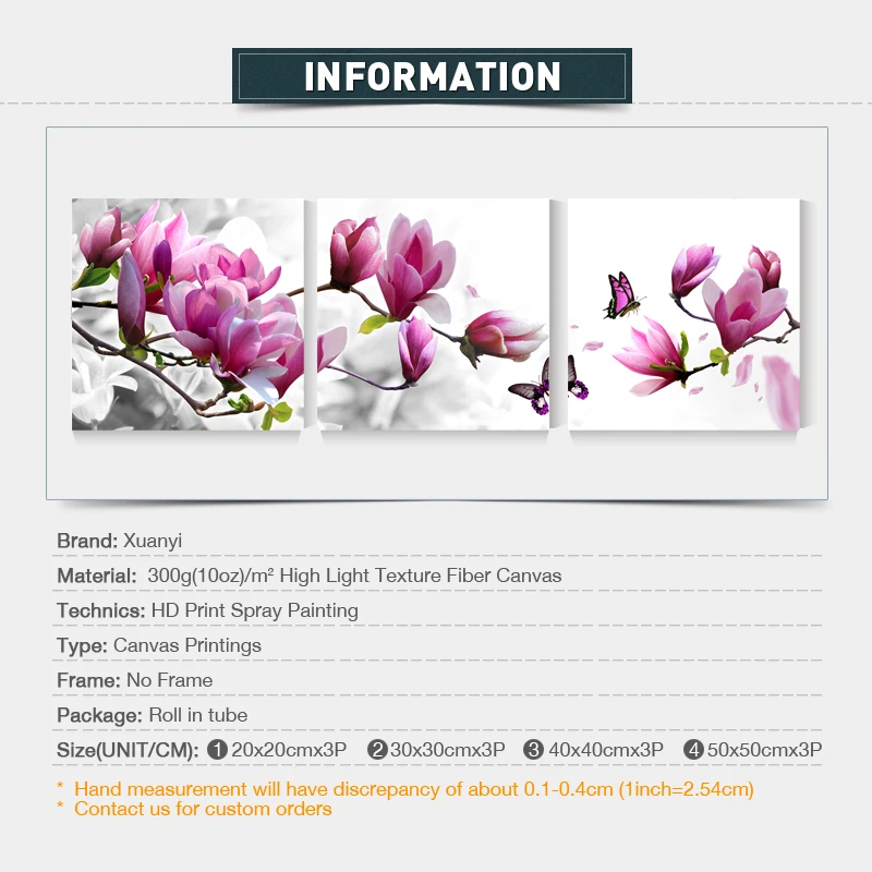 По индивидуальному заказу картины на холсте цветок магнолии картина с магнолией