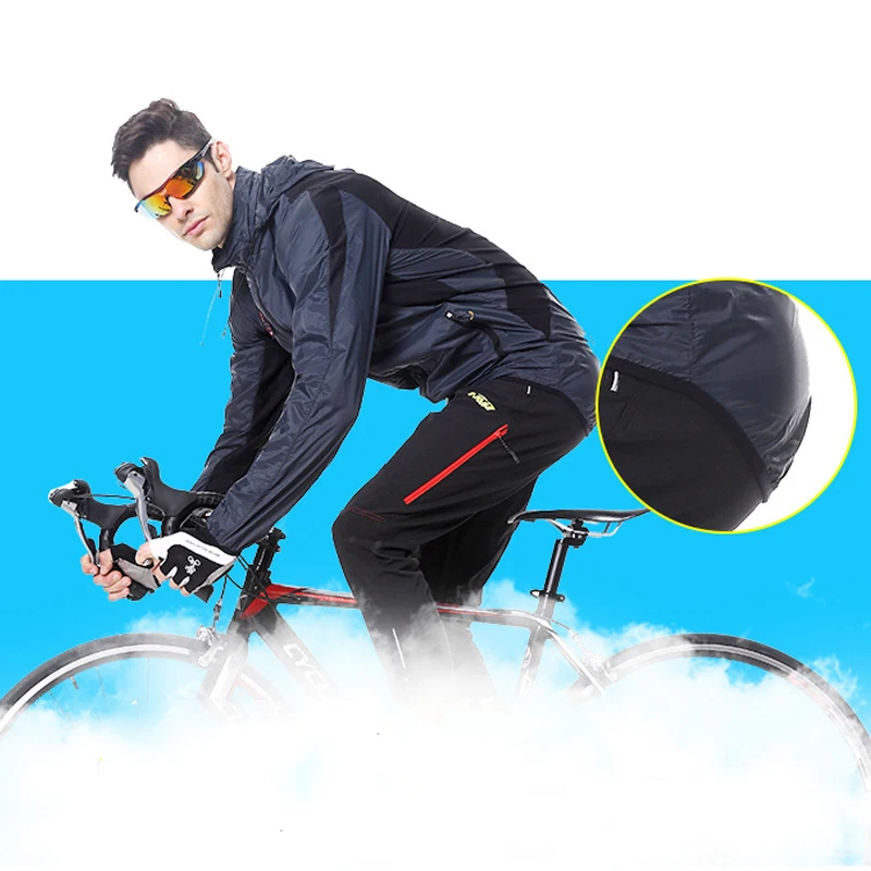 Ветровка мужская демисезонная с капюшоном и защитой от ветра|cycling wind jacket|windproof