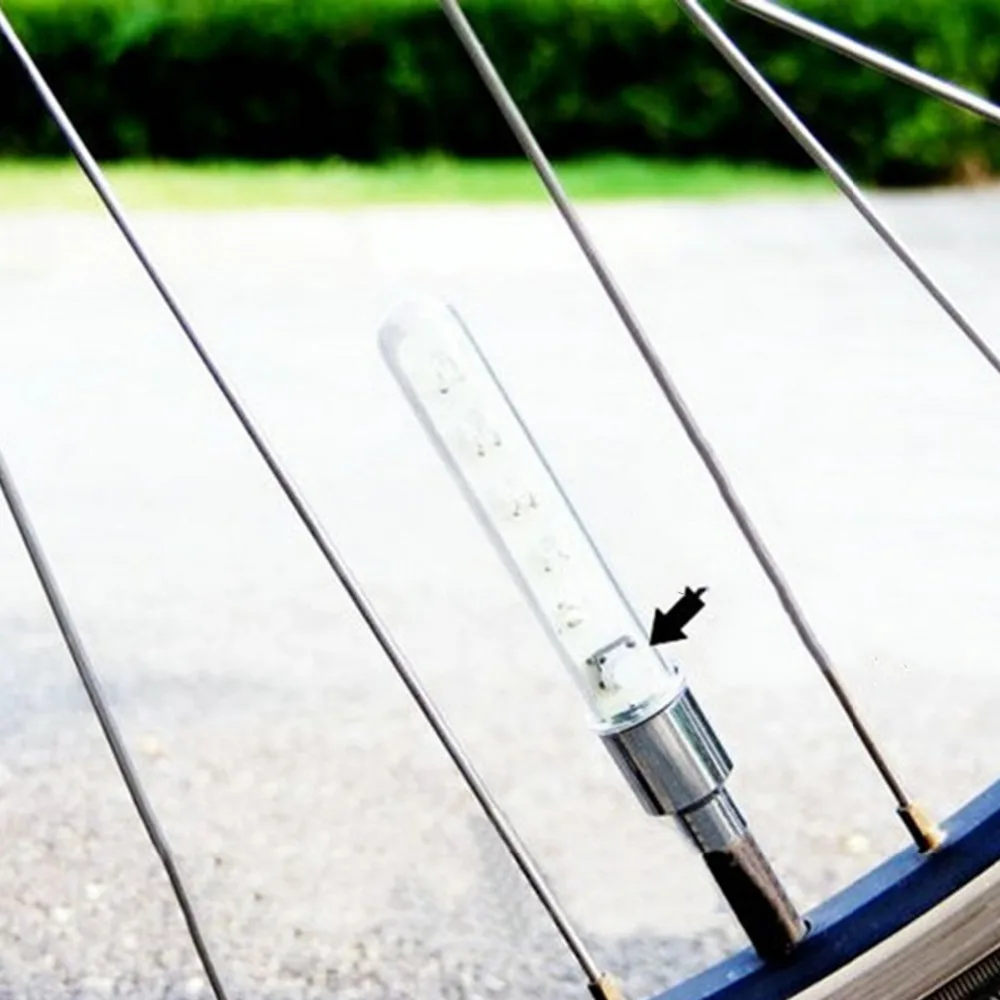 2 шт./компл. клапан шины велосипедного колеса Свет спица Чувство лампы велосипед 5