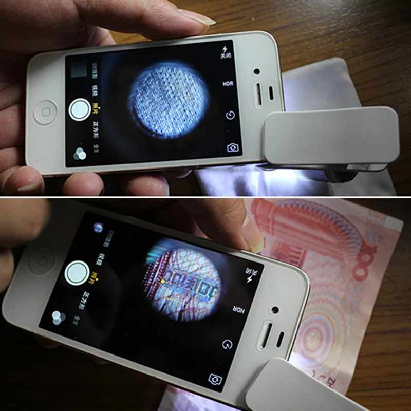 Универсальный мобильный телефон микроскоп макрообъектив 60X оптический зум Лупа