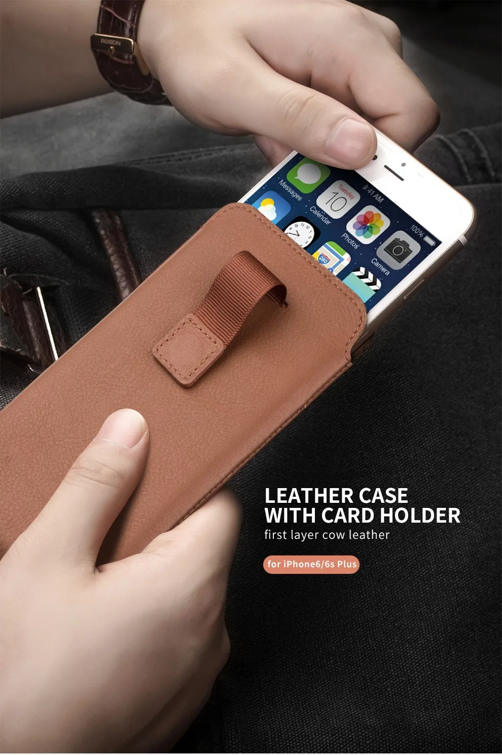 QIALINO, Новое поступление, для iphone 6, 6s, 4,7 чехол, чехол, чехол для iphone 6 plus, 6s plus, 5,", кожаный, с отделением для карт, Роскошный чехол