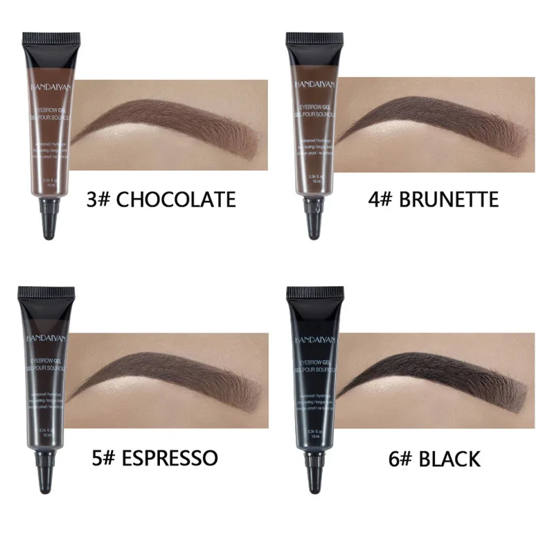 HANDAIYAN Eyebrow Makeup Liuqid Black Brown Henna Eyebrow Makeup Waterproof Eye Beauty Tool Brows Tattoo Eyebrows Gel Cosmetics