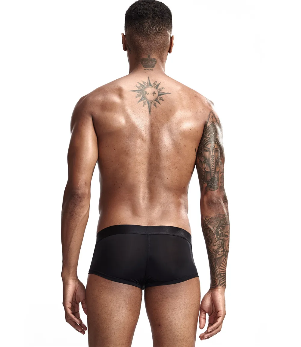 Jockmail, сексуальное мужское нижнее белье, боксеры, шорты, ледяной шелк, u-образный выпуклый мешочек, мужские трусы, cueca, боксеры, homme, слипы, Гей Нижнее белье