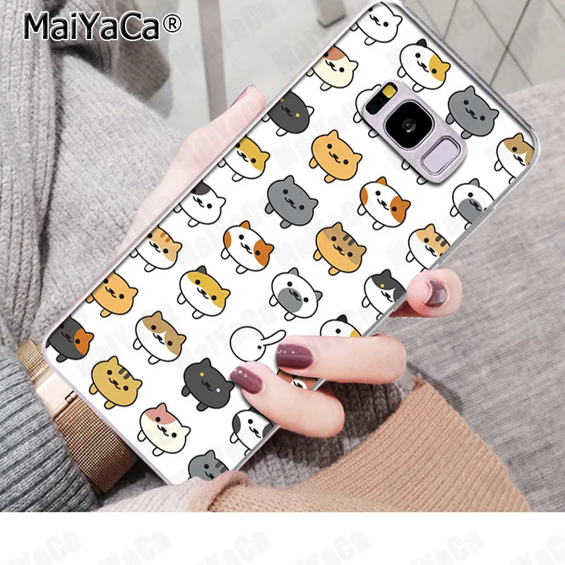 MaiYaCa милый имбирный пицца бант Кот kawaii чехол для телефона модный Samsung S9 plus S5 S6 S6edge