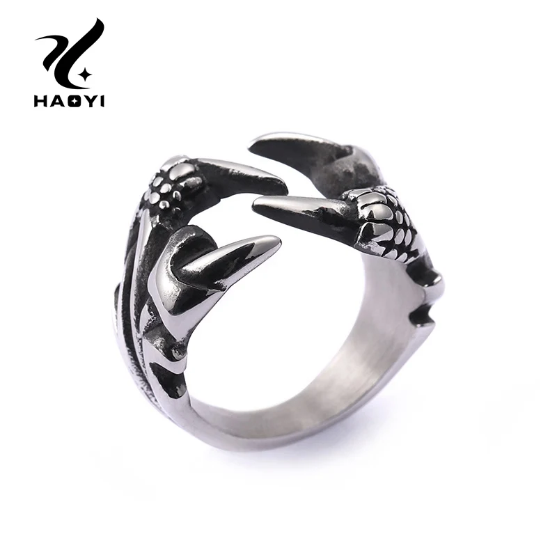 Нержавеющая сталь Орел коготь металлическое кольцо для мужчин животное Мода