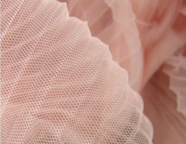 5 метров ширина 150 см 59 &quotРозовый гофрированные плиссированные мнутся сетки