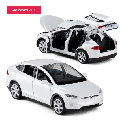 Высокая модель автомобиля из 1:32 сплава Tesla модель X90 металлические Литые Игрушки транспортные средства оттягиваются мигающий Звук детские игрушки