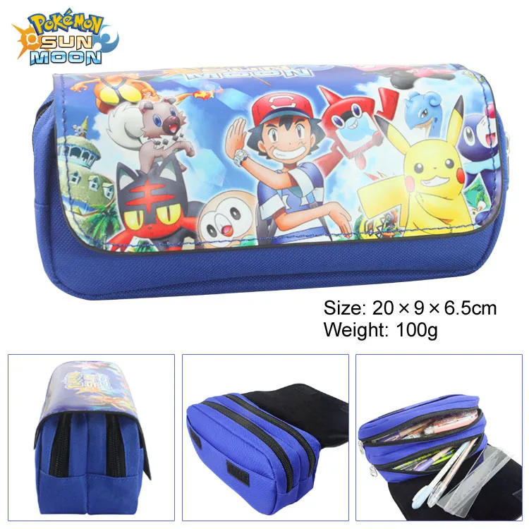 MC87845 Kawaii Пикачу из Pokemon Go Poke Ball Unicorn детский подростковый джинсовый пенал коробка ручка сумка для косметики макияжа изменить кошелек сумка - Цвет: MC87845