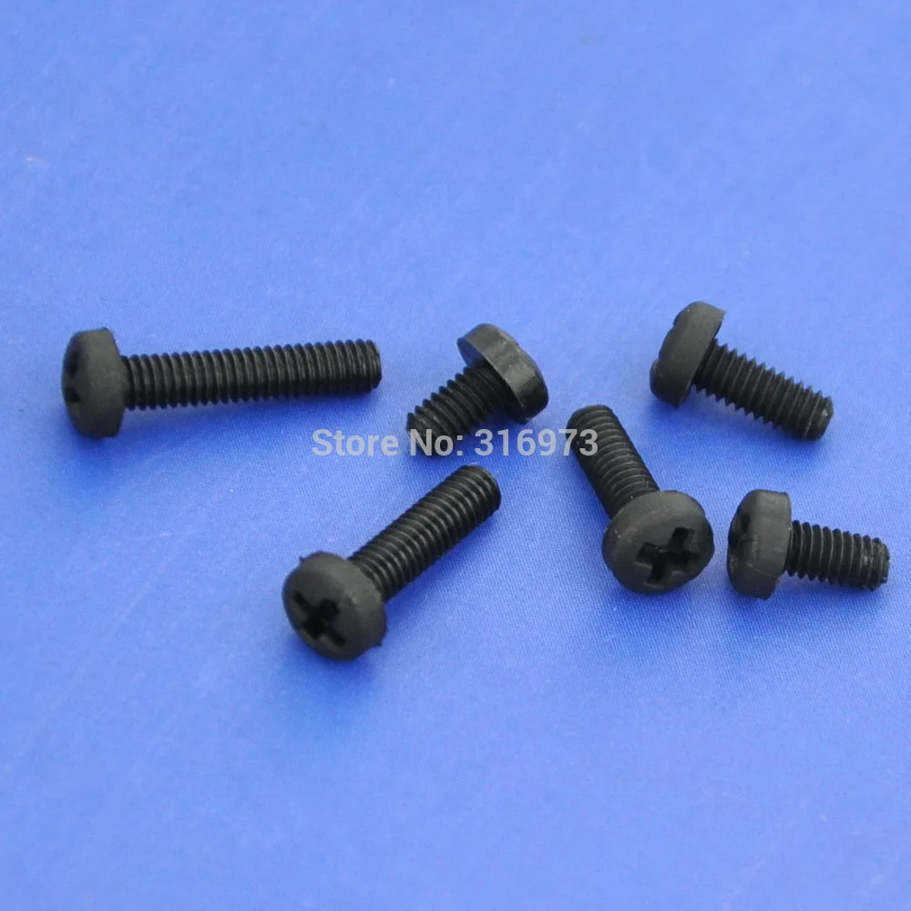 

(1000 pcs/lot ) M2.5x8mm Black Nylon Phillips Pan-Header Screw