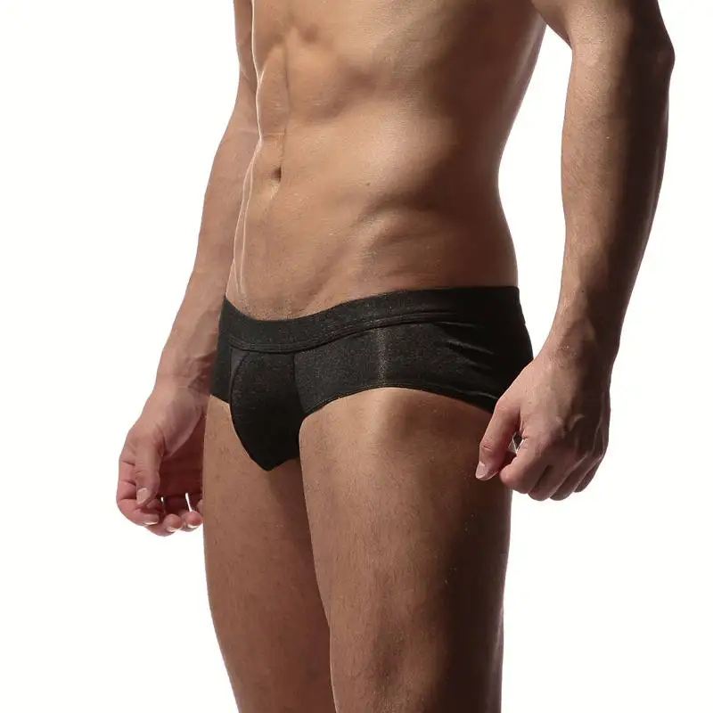 Модные мужские однотонные трусы с низкой талией нижнее белье из хлопка дышащие