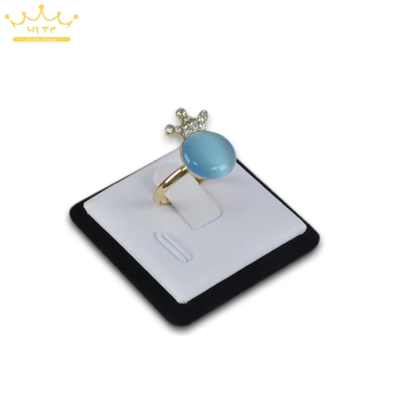 Черный с белым кольцом дисплей аксессуары стойка кольцо ювелирные изделия