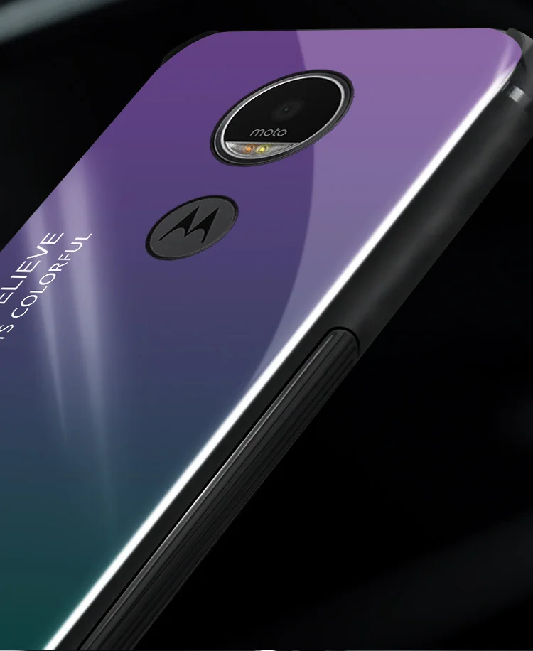 Чехол для Motorola Moto E5, роскошная силиконовая рамка из закаленного стекла, модная градиентная защитная задняя крышка для Motorola Moto G6 Play