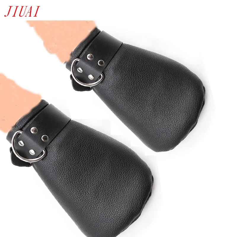 Черные мягкие ПУ кожаные полуперчатки на кулак перчатки сдержанная собачья лапа