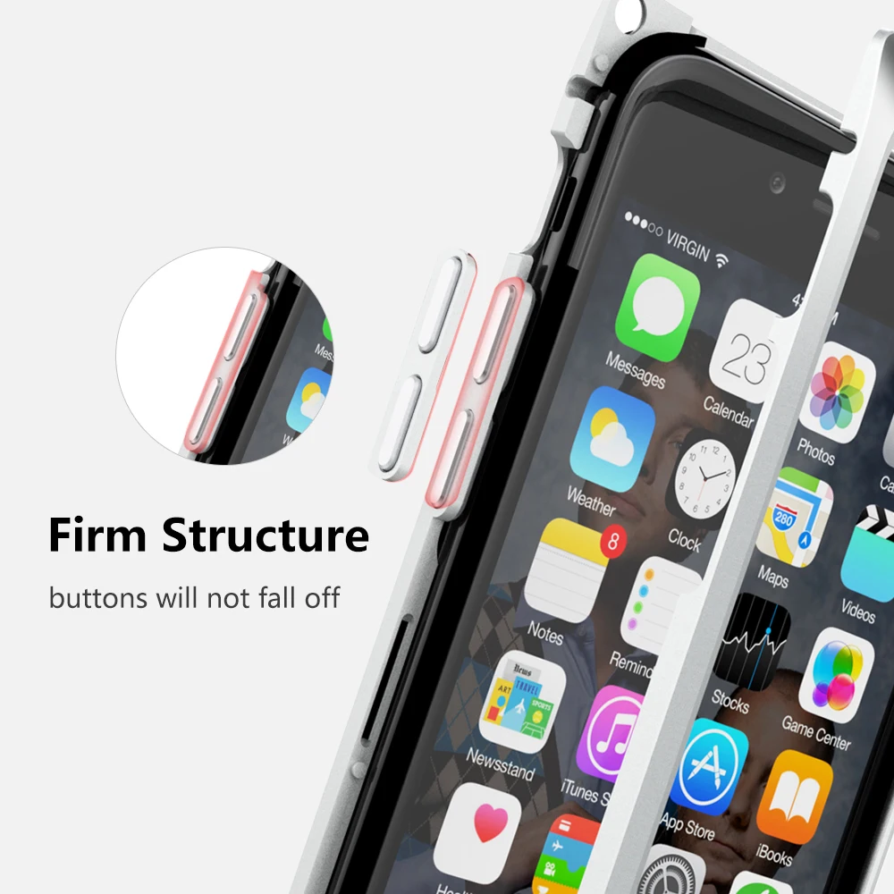 Чехол для iPhone 8 Роскошный тонкий жесткий магнитный металлический алюминиевый прозрачный защитный чехол для iPhone 7 для телефона из закаленного стекла