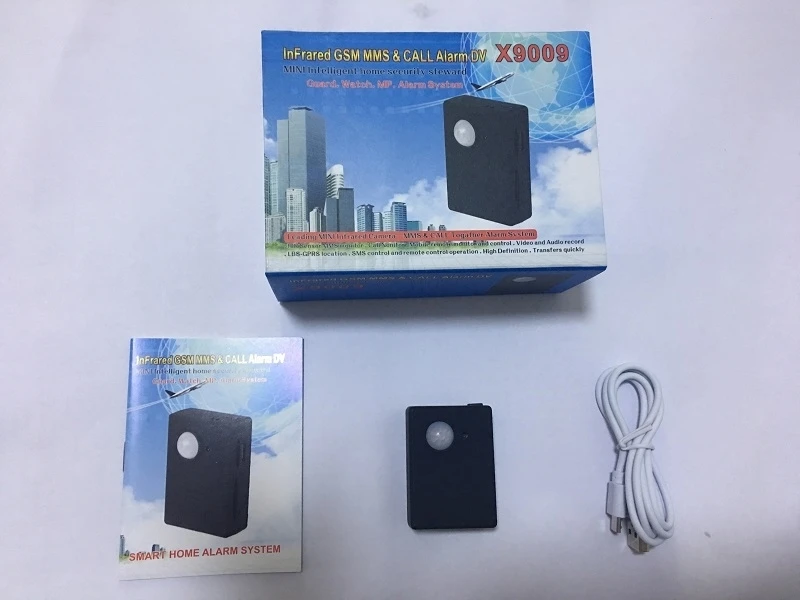 X9009 gps трекер мини умный беспроводной PIR детектор движения сенсор Поддержка HD камера SMS MMS GSM Противоугонная сигнализация системы MS-X9009