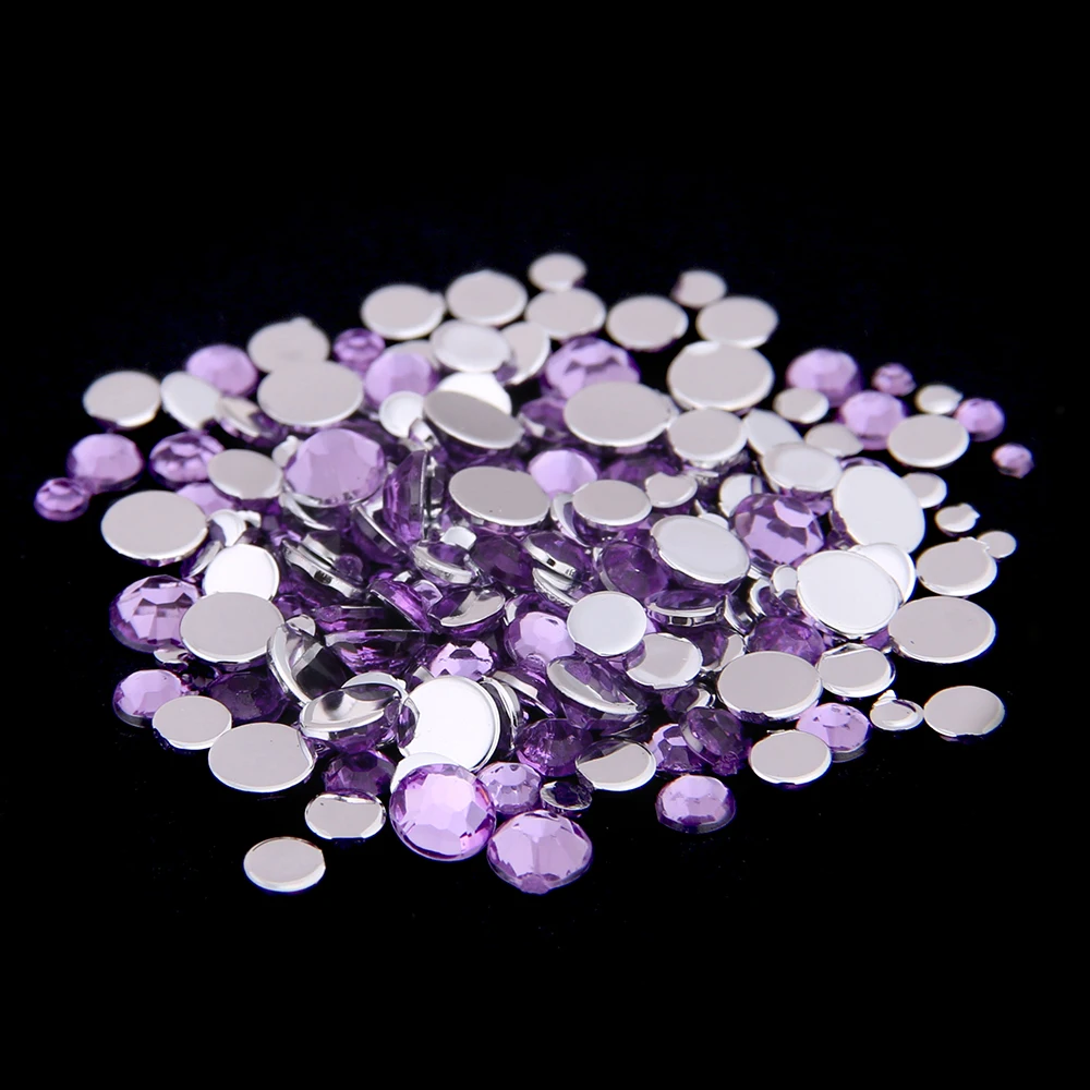 Умный цвет светло-фиолетовый акриловые стразы обувь сверкающие украшения для