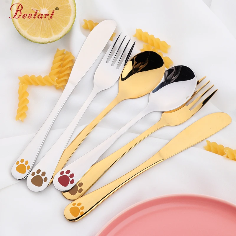 Набор детских столовых приборов из нержавеющей стали 18/10(304)|knife fork set|kids cutlery setfork set