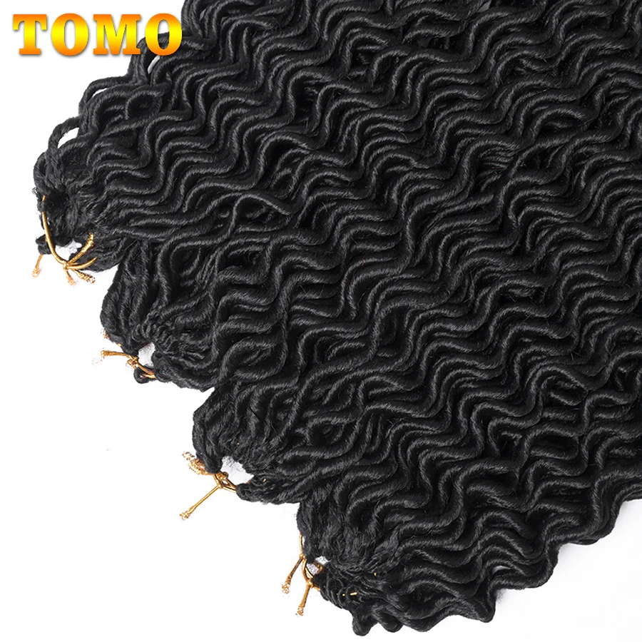 TOMO 24 корня искусственные локоны в стиле Crochet волосы 18 дюймов Ombre синтетические дреды волосы для наращивания для женщин кудрявые вязанные крючком Косы черный красный