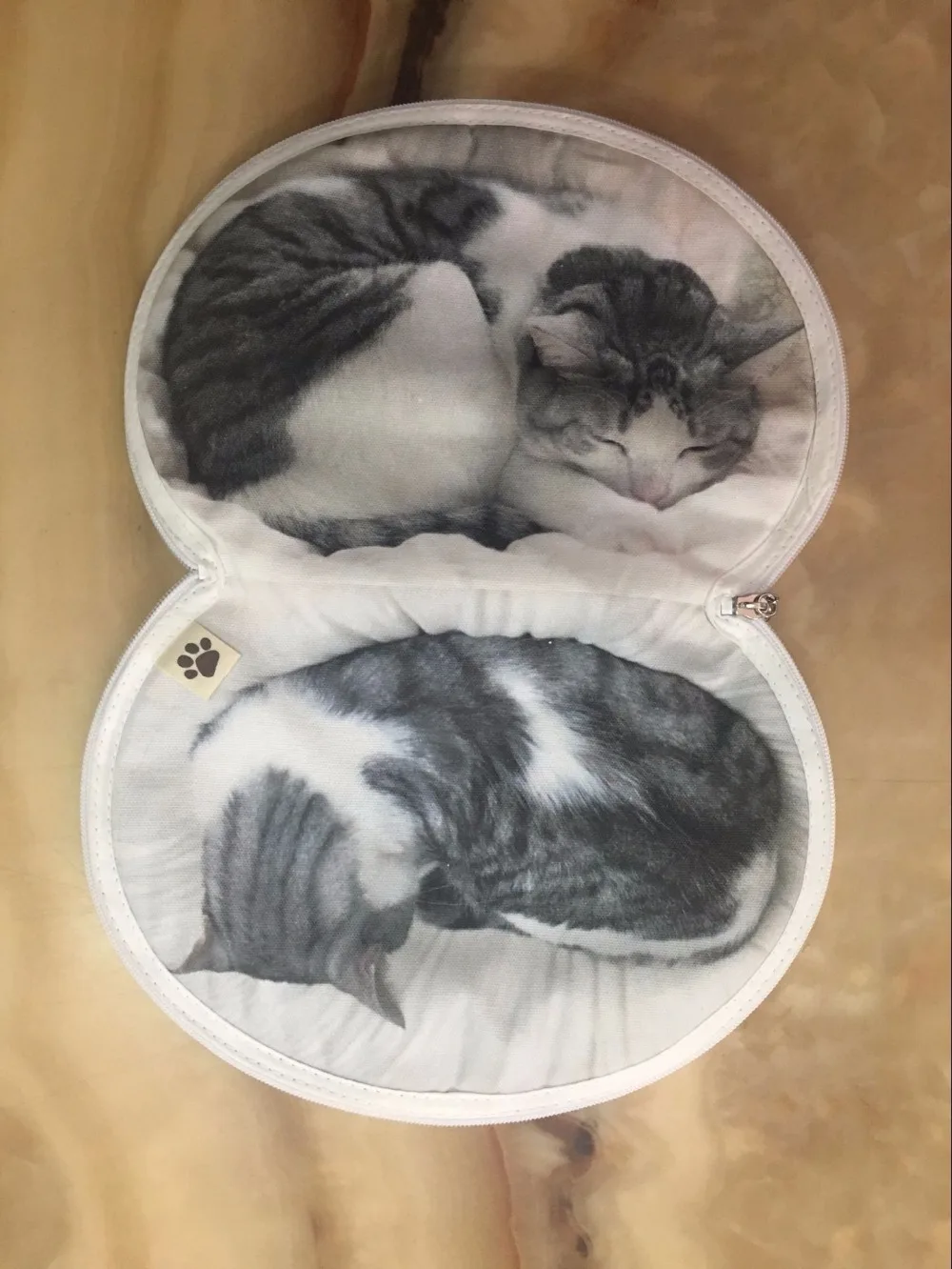 Косметичка в стиле Лолиты для женщин и девочек с 3D принтом кота, косметичка для путешествий, сумка для хранения косметики