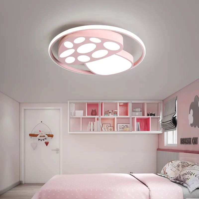 Mushroom Kids Ceiling Lamp Ring Modern Led Heart Dimmable Lights For Girls Children's Room Bedroom Lighting Indoor | Лампы и