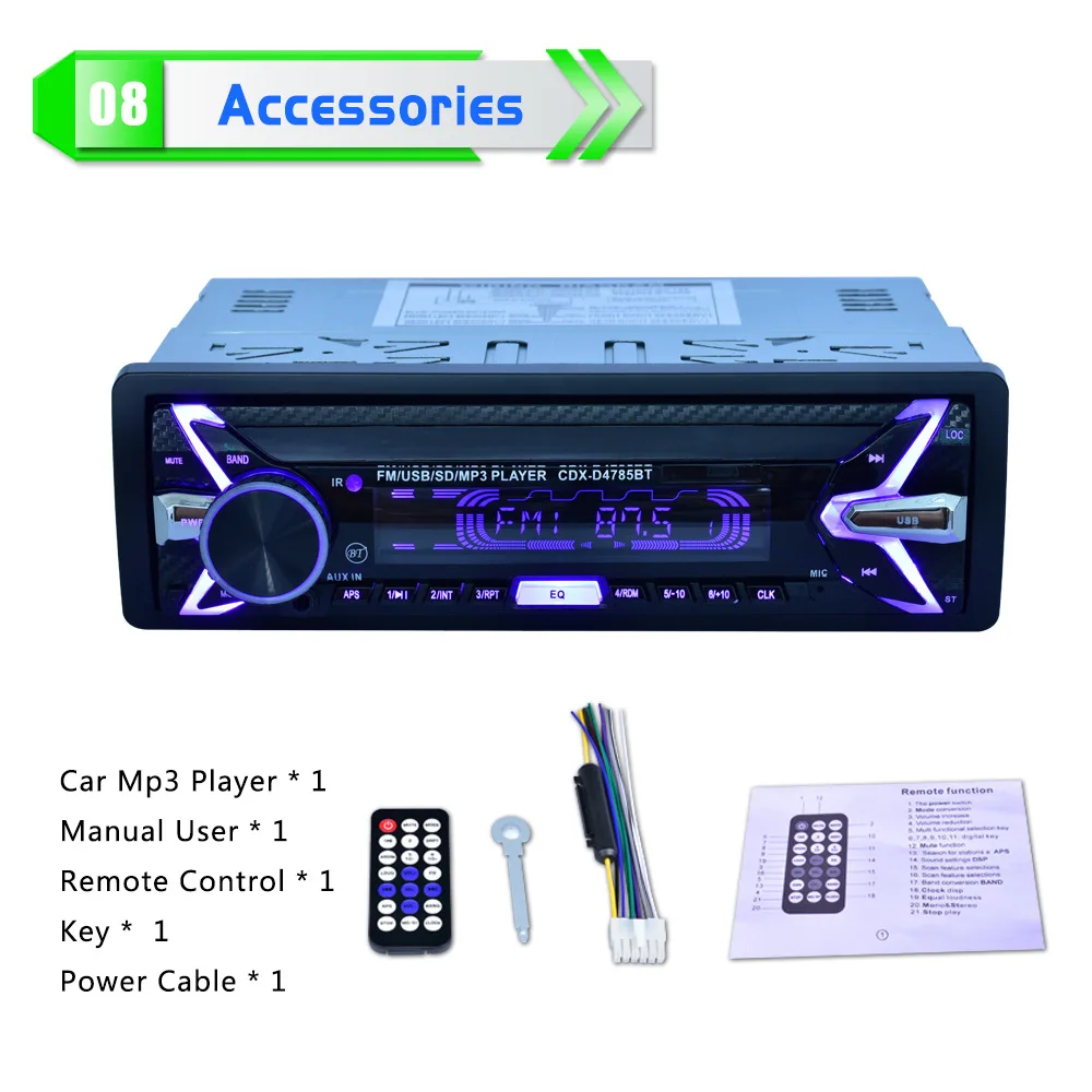 SD карта Bluetooth декодеры Автомобильный MP3 AUX адаптер Hands-free дистанционное управление