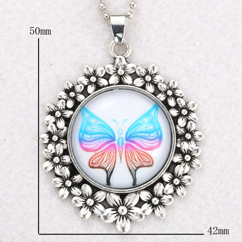 2 шт. Хрустальный кабошон 5 видов стилей цинковый сплав Серебряный Шарм цветок