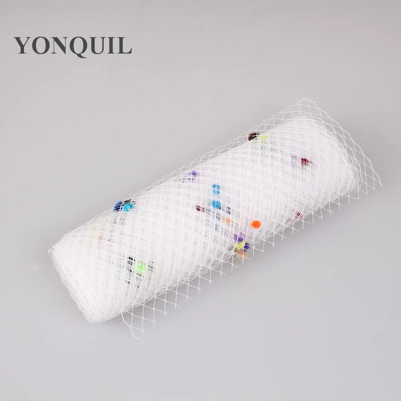 Белый Разноцветные точка завеса для птичьей клетки 25 см Ширина Люкс сетки