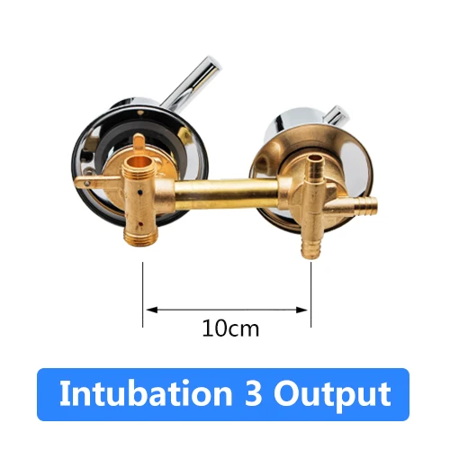 intubate 3out 10cm 2/3/4/5 способов водоотводная труба с резьбой Межцентровое расстояние 10 см 12,5 см смесительный клапан регулирующий клапан латунный Ванная комната душевой смеситель кабины - Цвет: intubate 3out 10cm