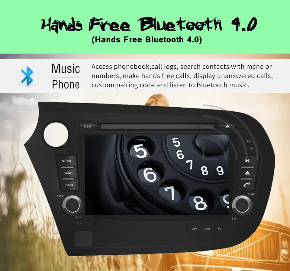 Android 7,1 Fit HONDA Insight 2010-17 автомобильный dvd-плеер с оперативной памятью 2G навигация gps Bluetooth радио головное устройство мультимедийная система 2din