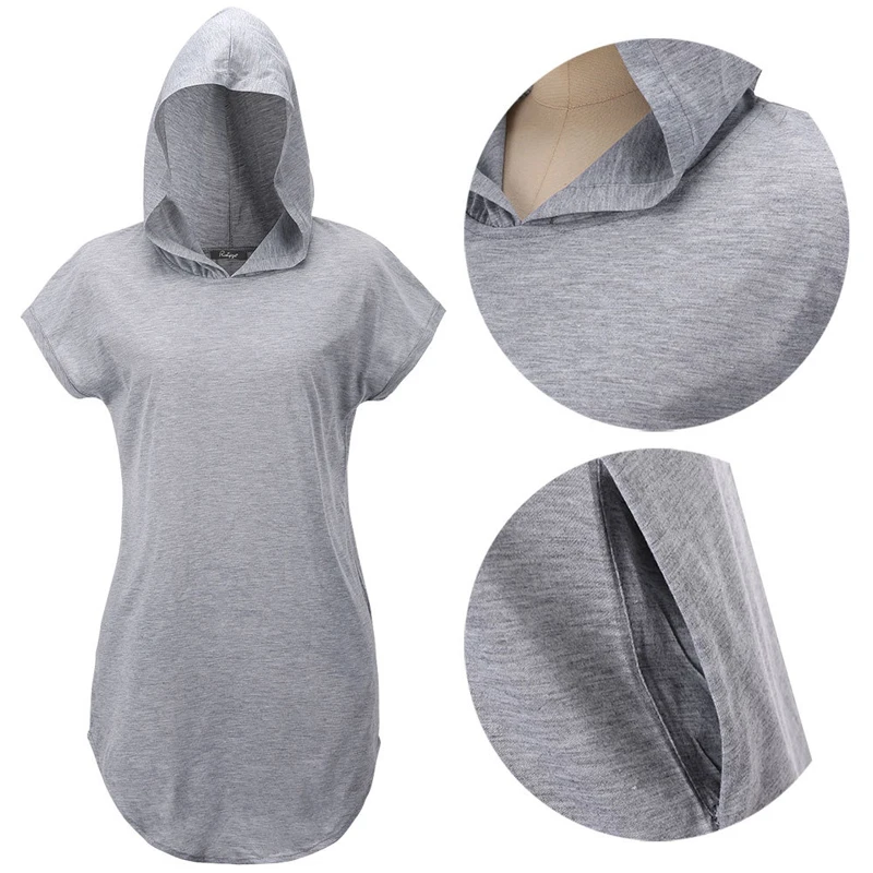 Женская футболка с капюшоном Poleras Mujer летняя свободная длинными рукавами