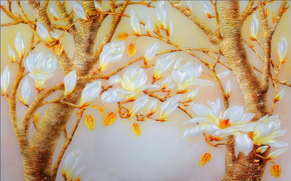 Украшение для дома спальни Модные индивидуальные 3D занавески золотой лист