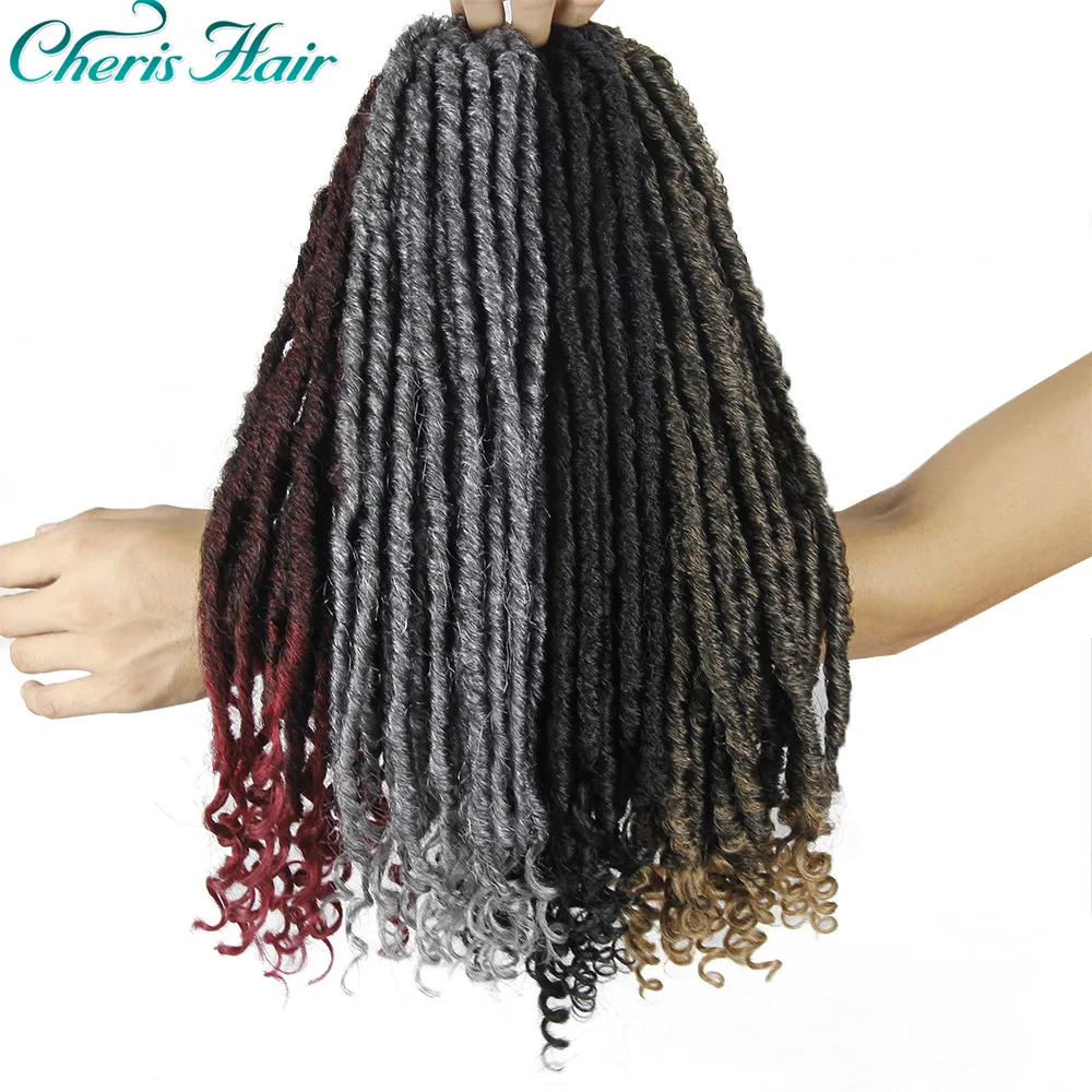 Накладные волосы Goddess Faux Locs вязаные крючком завитые 18 дюймов мягкие