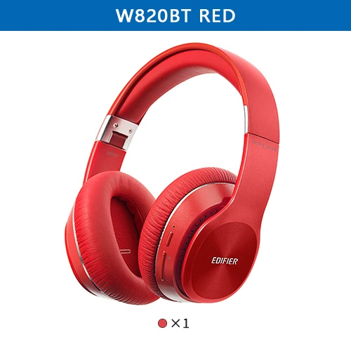 W820BT Red EDIFIER W820BT Bluetooth наушники технология CSR складные дизайнерские беспроводные наушники двойные батареи до 80 часов время воспроизведения - Цвет: W820BT Red