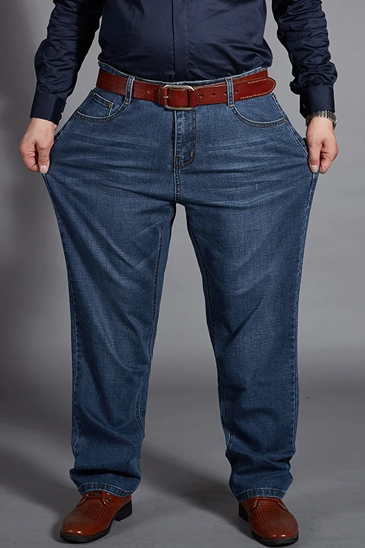 Зимние джинсы больших размеров, мужские брюки 6XL 7XL 8XL 9XL 10XL, повседневные длинные штаны больших размеров 44, 46, 48, 50, 52, эластичные осенние классические новые