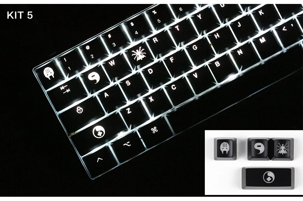 Blacklit kecap oem профиль для механической клавиатуры diy клавиатуры r4 esc 2,25 левый сдвиг