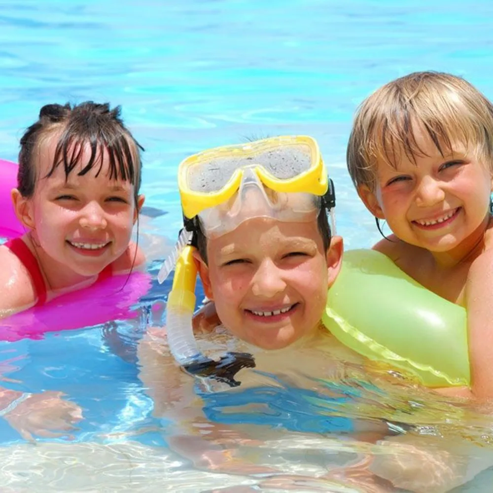 Детские очки для ныряния маска дыхательная трубка противотуманные плавательные