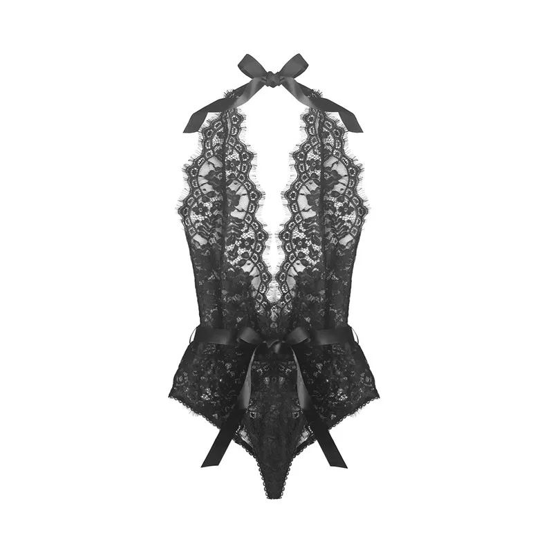 Black Varsbaby сексуальные кружевные цветочные полые Холтер нижнее белье без проволоки пряжа ткацкий станок дамские наборы бюстгальтеров - Цвет: Black