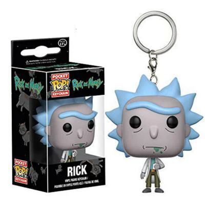 RICK FUNKO POP брелок официальный Сейлор Мун Веном Супер Герой Джон Сноу История игрушек алддин коллекционный Брелок с коробкой - Цвет: RICK