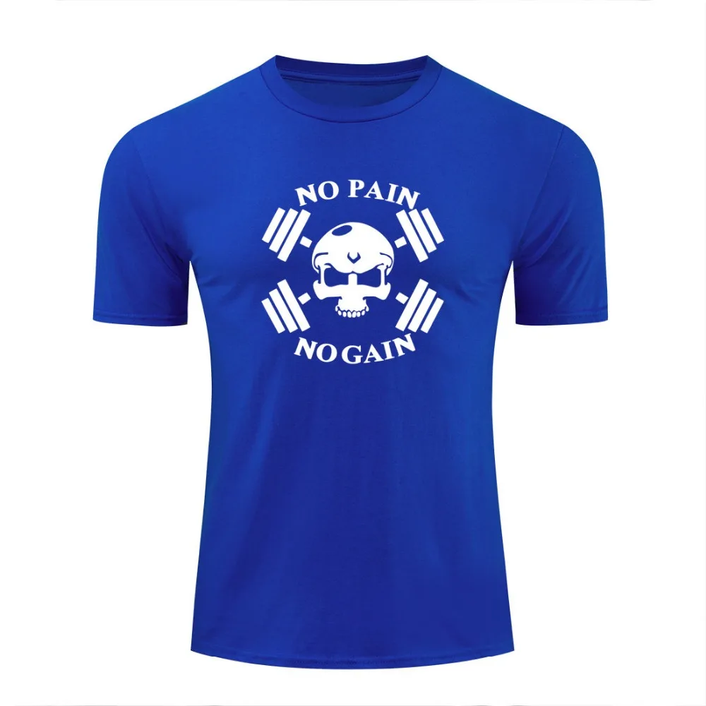 

New Summer Brand NO PAIN NO GAIN T-shirt man round collar short sleeve T-shirt men fashion t shirt short sleeves Gym sport Tops