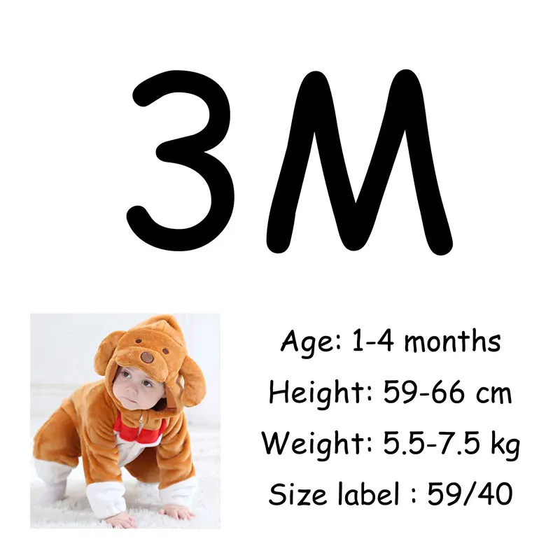 3M Одежда для малышей с изображением щенка кугуруми; Kawaii; пижамный комплект для маленьких мальчиков и девочек; комбинезон в мультипликационном стиле; Забавный костюм - Цвет: 3M