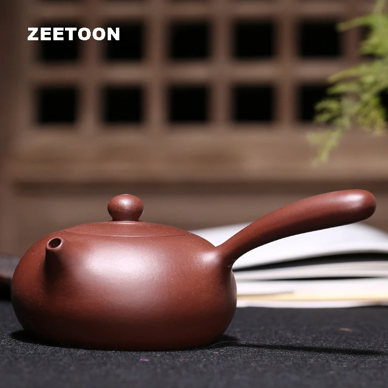 280 мл аутентичный Китайский Исин фиолетовая глина с боковой ручкой чайный горшок