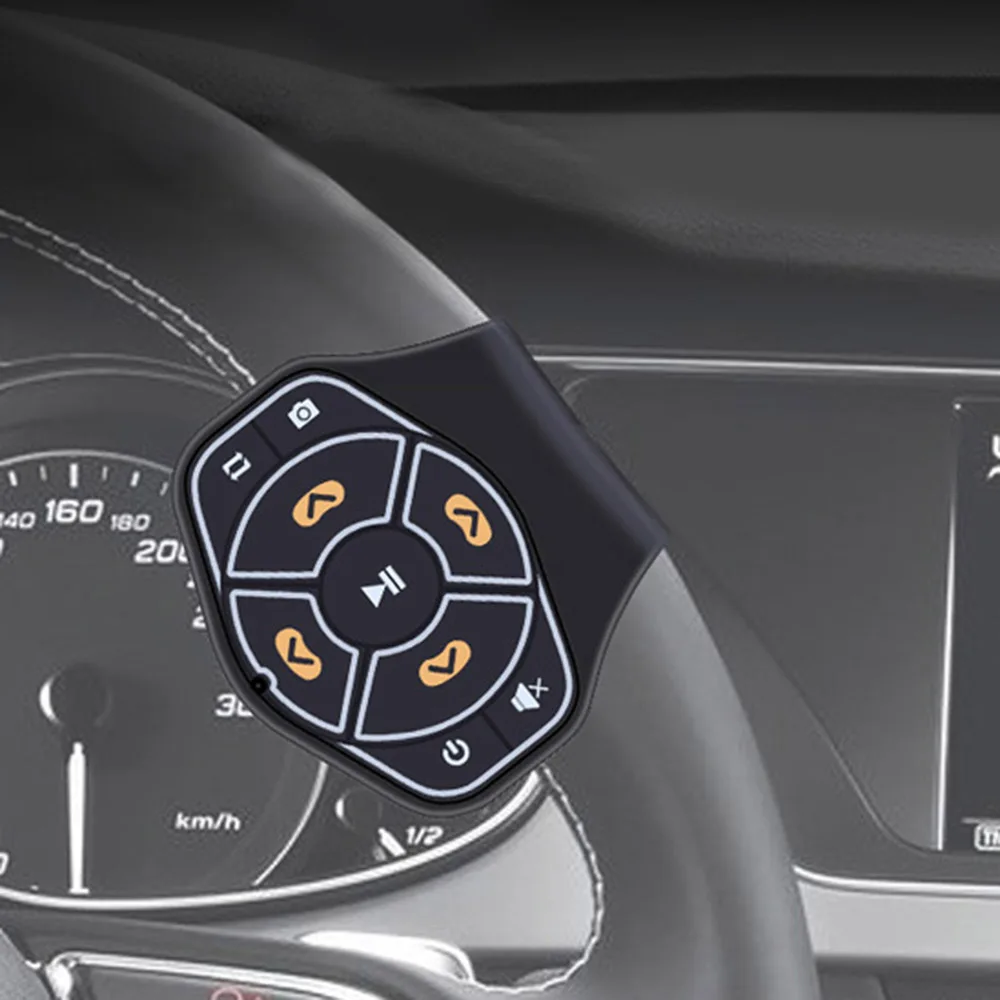Беспроводной Bluetooth 4,0 медиа Кнопка рулевого колеса автомобиля пульт дистанционного управления для Android 4,3+ iOS 7,0+ смартфонов