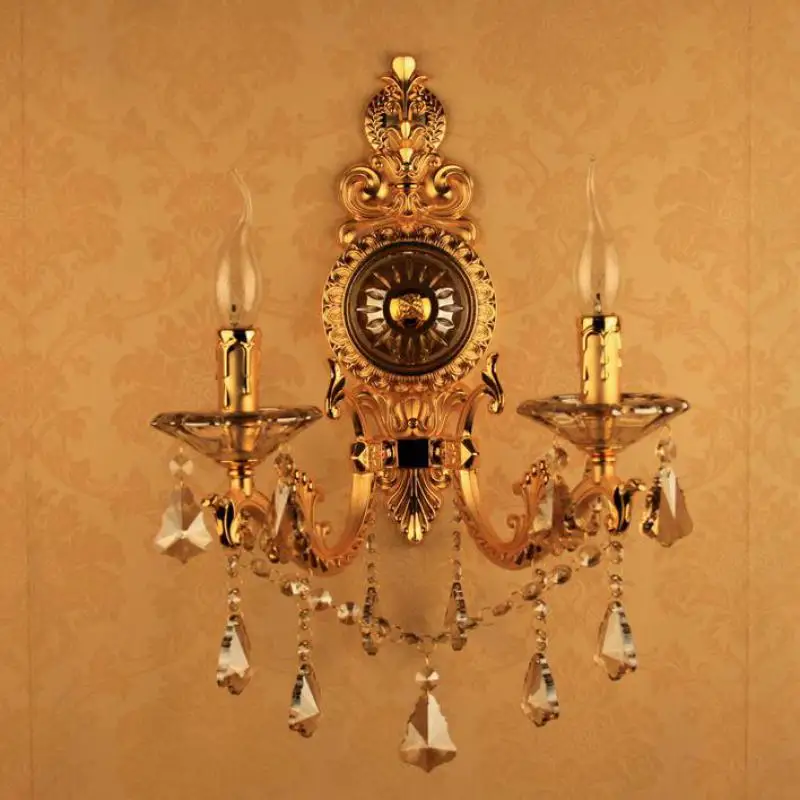 Покрытое золотом настенное бра для помещений светильник гостиничной комнаты