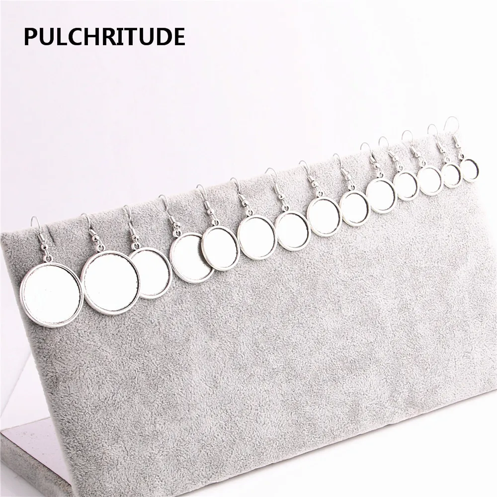 PULCHRITUDE серьги кулон кабошон база подходит Круглый 10-25 мм ручной работы Шарм серьги ювелирные изделия Diy C1030