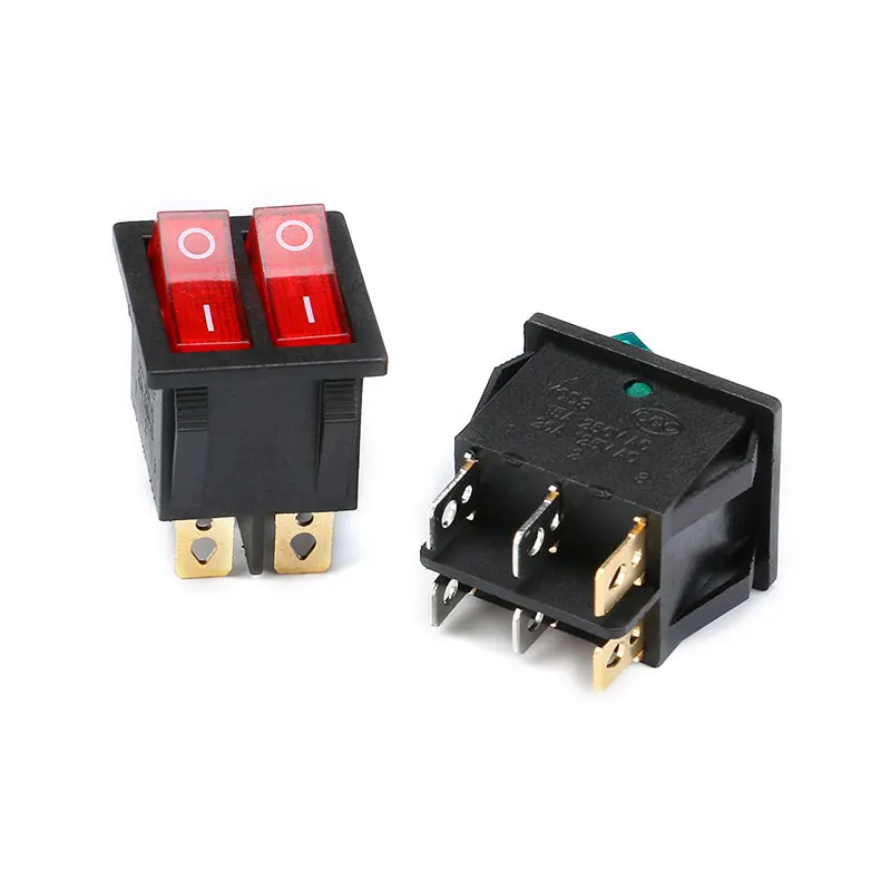 KCD3 6PIN 15A 250V 20A 125V двойной светильник кулисный переключатель водонепроницаемый переключатель включения-выключения KCD3 лодочный выключатель питания