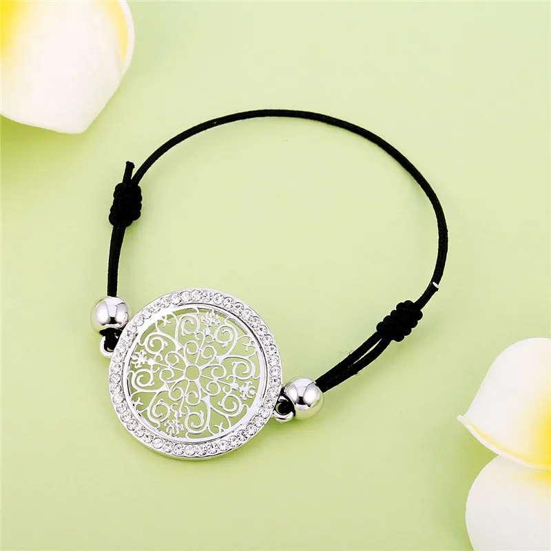 Браслет с подвеской в виде цветка жизни регулируемый эластичный браслет цепочка