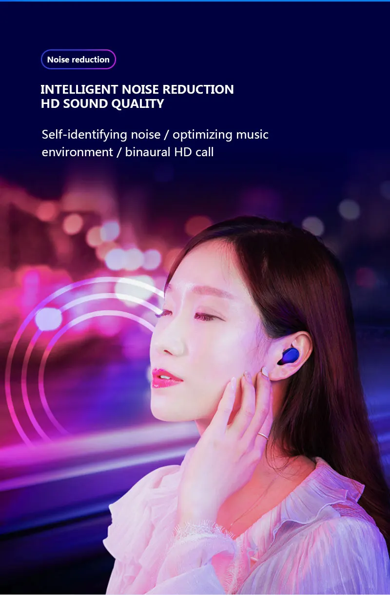 Стерео звук Bluetooth V5.0 наушники портативный TWS Беспроводные спортивные наушники сенсорная гарнитура с 3500 мАч зарядная коробка Наушники