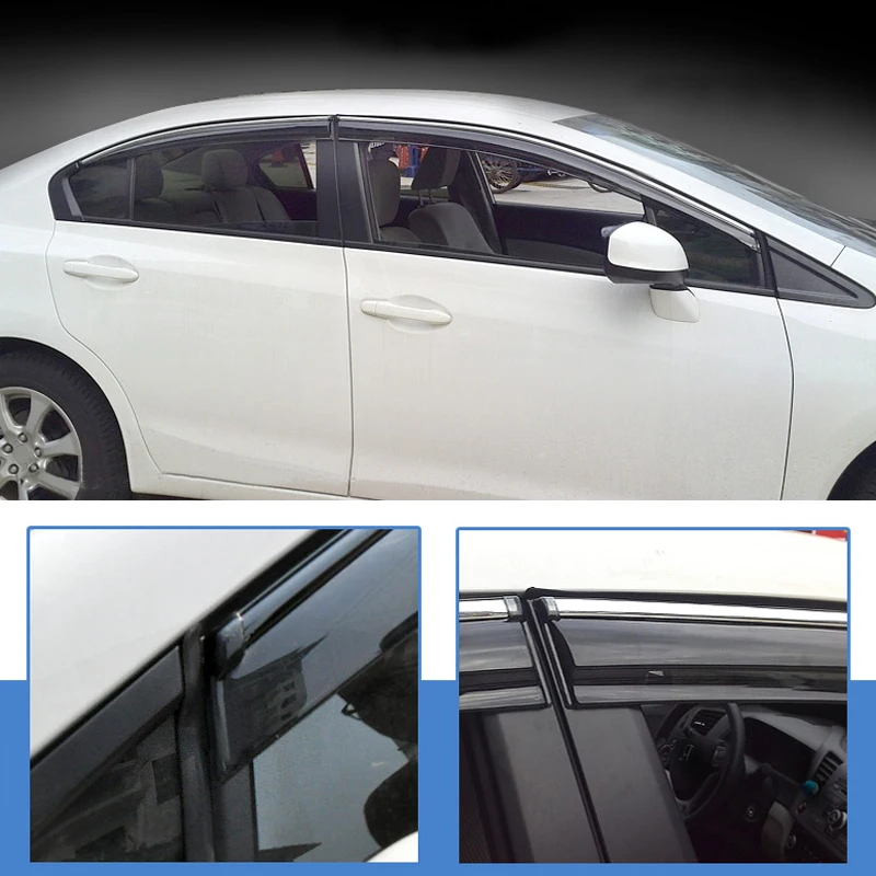 Для HONDA CIVIC 2012 2013 2014 2015 автомобильный оконный козырек Защита от солнца и дождя